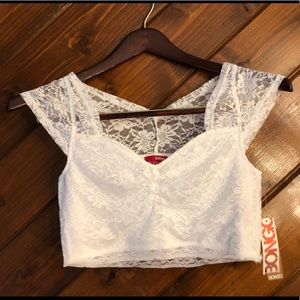 Bongo White Lace crop top🔷